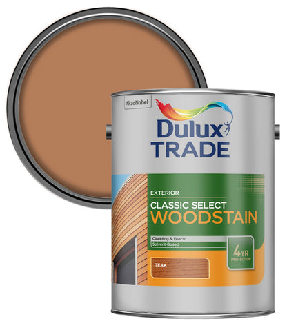 Dulux Trade Classic Select Woodstain Paint - Teak - 5L
