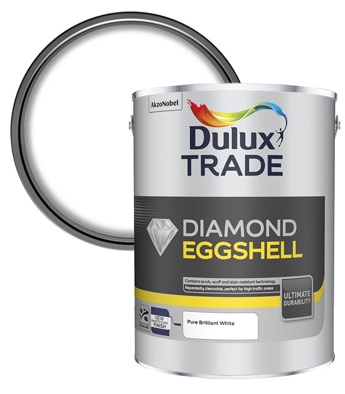 Dulux Trade Diamond Eggshell - Pure Brilliant White - 5L
