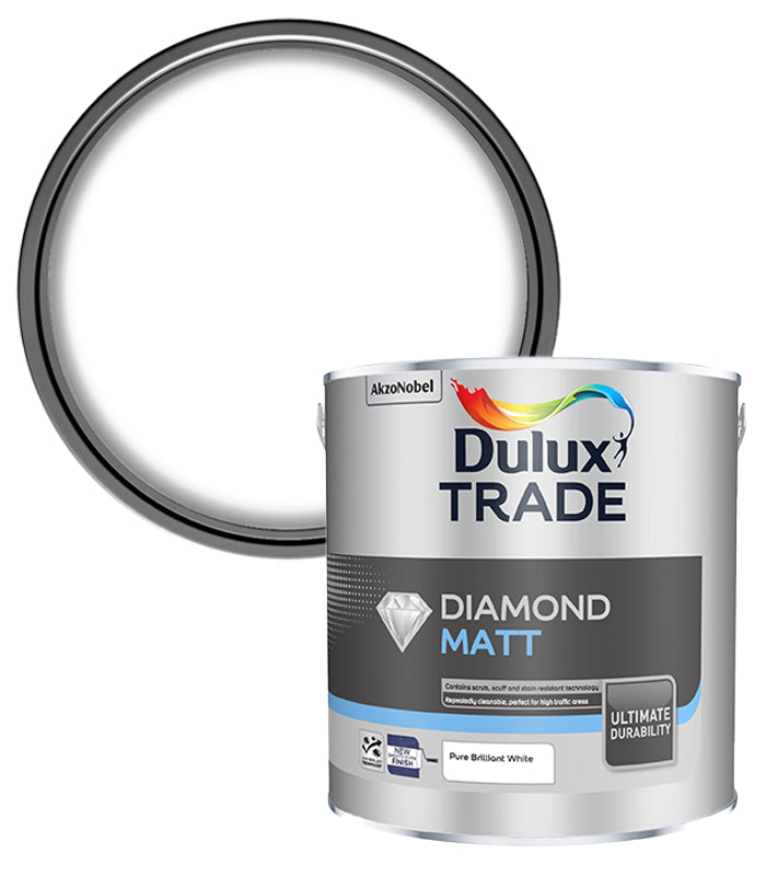 Dulux Trade Diamond Matt - Pure Brilliant White - 2.5L