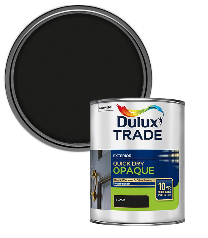 Dulux Trade Weathershield Quick Dry Opaque - Black - 1L