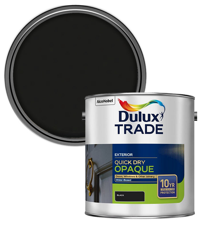 Dulux Trade Weathershield Quick Dry Opaque - Black - 2.5L