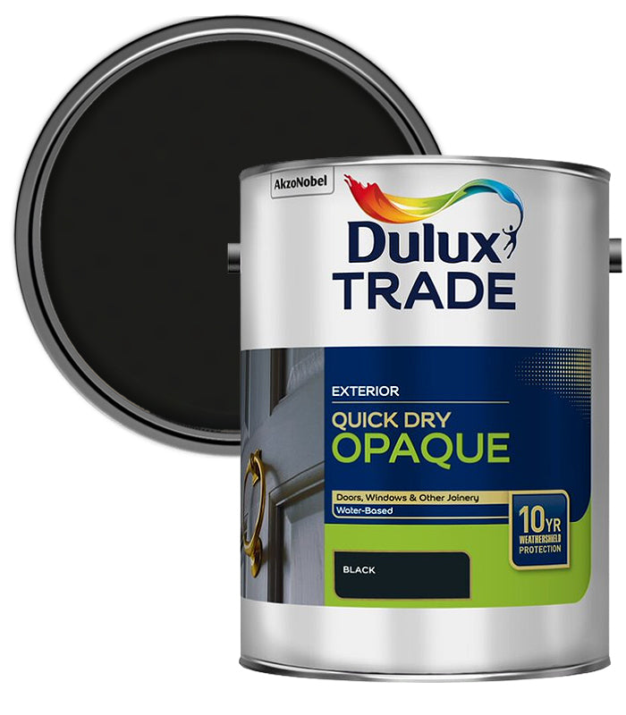 Dulux Trade Weathershield Quick Dry Opaque - Black - 5L