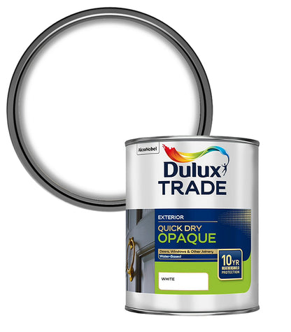 Dulux Trade Weathershield Quick Dry Opaque - White - 1L