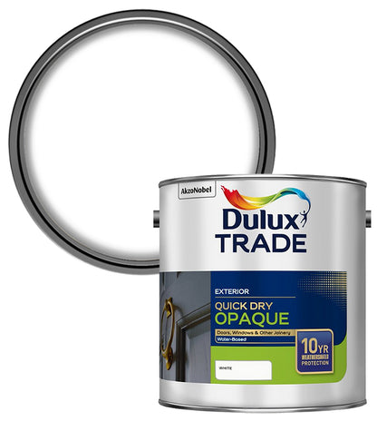 Dulux Trade Weathershield Quick Dry Opaque - White - 2.5L