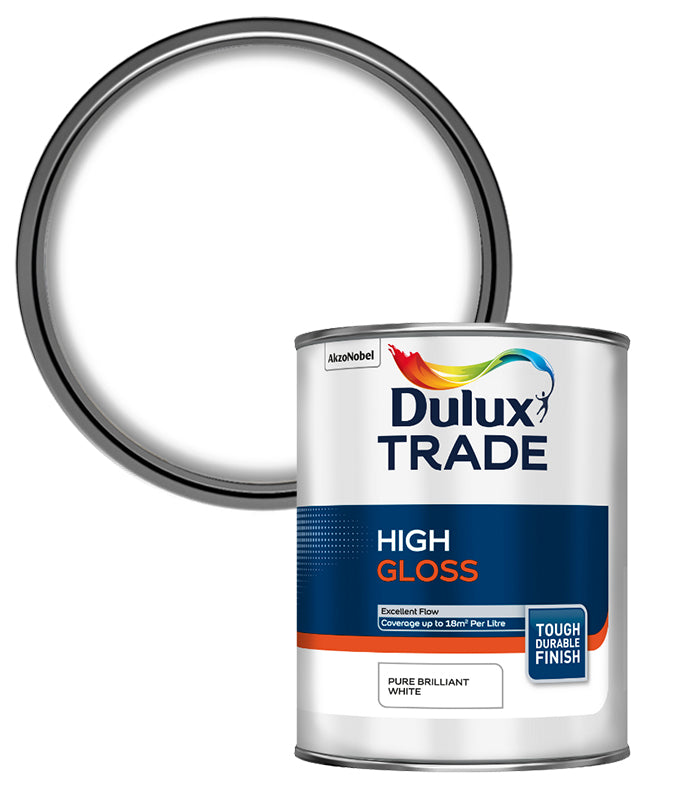 Dulux Trade High Gloss Pure - Brilliant White - 1 Litres