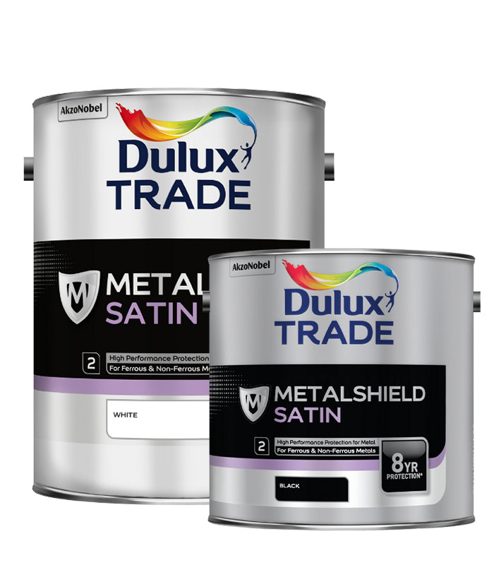Dulux Trade Metalshield Satin - Black and White - All Sizes