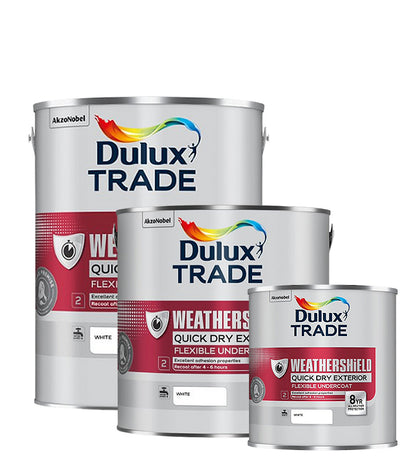 Dulux Trade Weathershield Quick Dry Exterior Flexible Undercoat - White