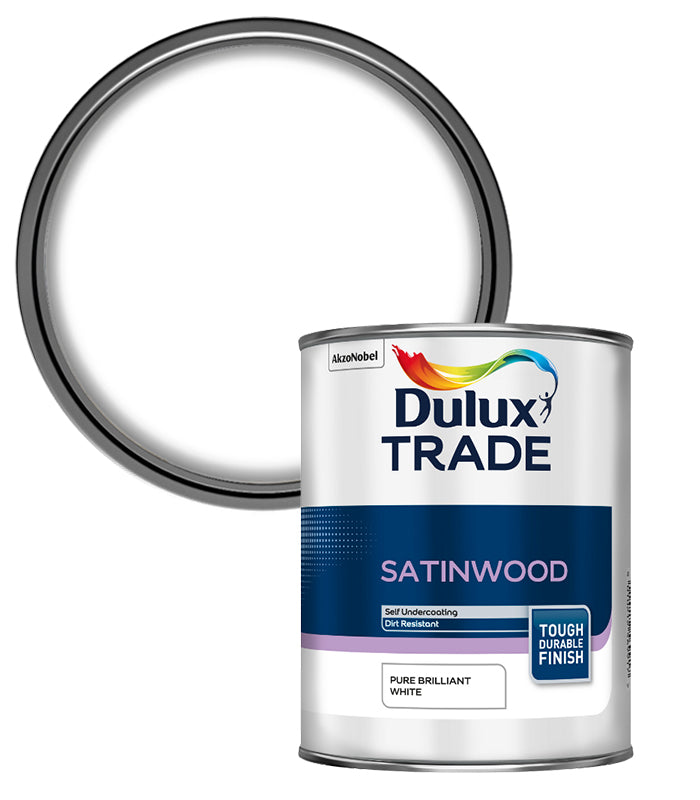 Dulux Trade Satinwood - Pure Brilliant White - 1 Litre