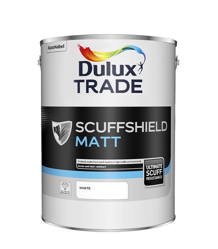 Dulux Trade Scuffshield Matt Paint - White - 5 Litre