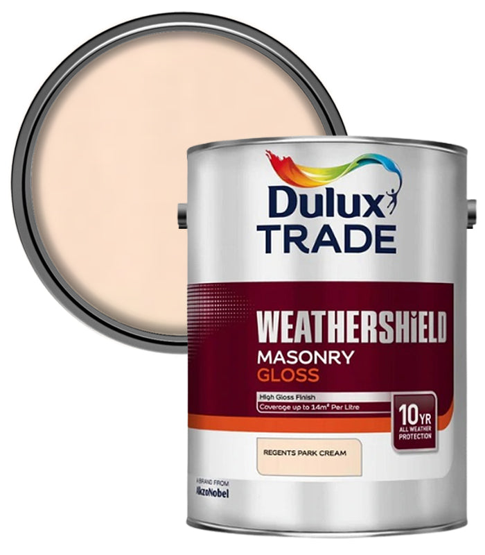 Dulux Trade All Seasons Smooth Masonry Gloss - Regent Park Cream - 5L