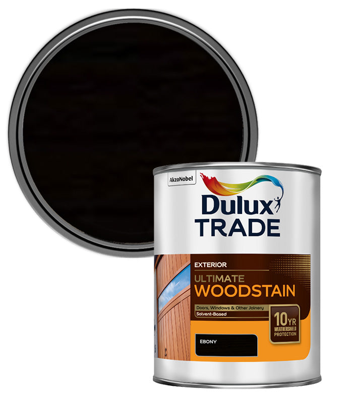 Dulux Trade Ultimate Weathershield Woodstain - Ebony - 1L