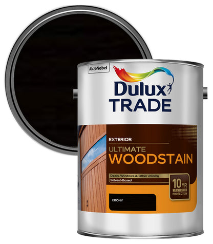Dulux Trade Ultimate Weathershield Woodstain - Ebony - 5L