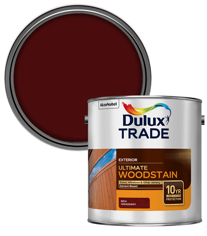 Dulux Trade Ultimate Weathershield Woodstain - Rich Mahogany - 2.5L