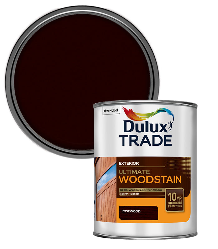 Dulux Trade Ultimate Weathershield Woodstain - Rosewood - 1L