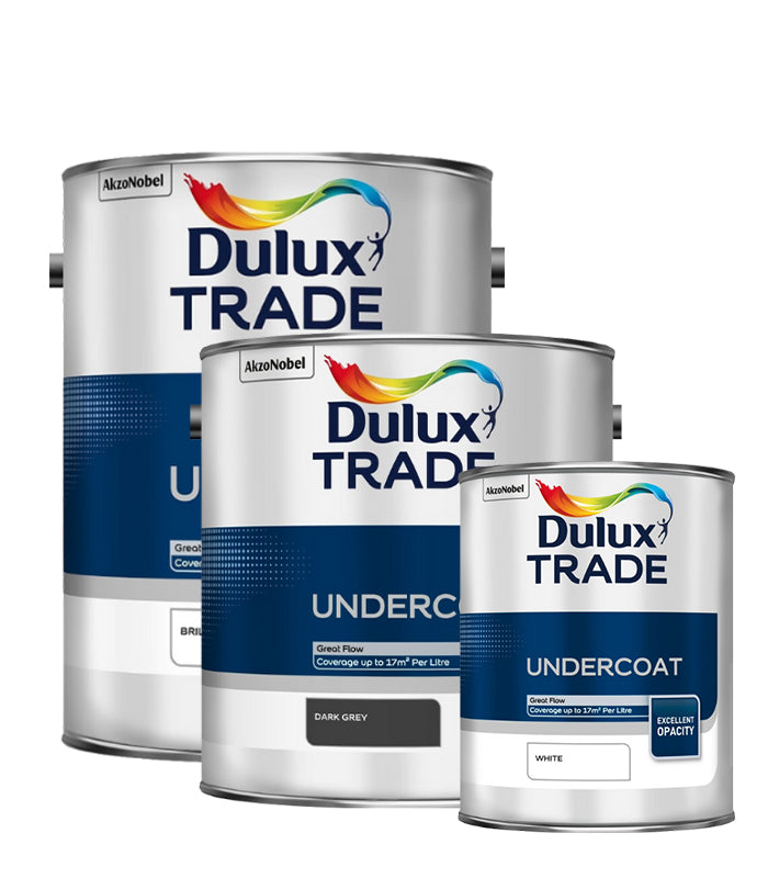 Dulux Trade Undercoat Brilliant White / White / Grey - 1L / 2.5L or 5 Litres