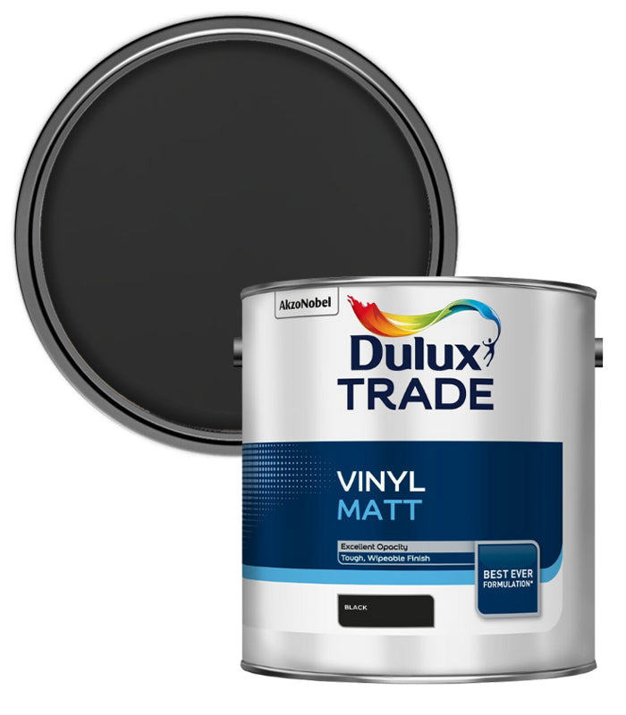 Dulux Trade Vinyl Matt - Black - 2.5L