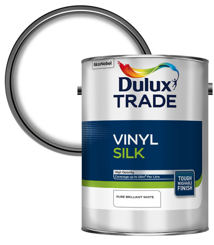 Dulux Trade Vinyl Silk - Pure Brilliant White - 5L