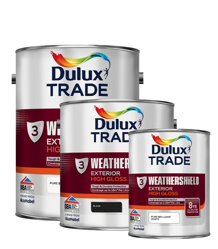 Dulux Trade Weathershield Exterior High Gloss - All Colours - All Sizes