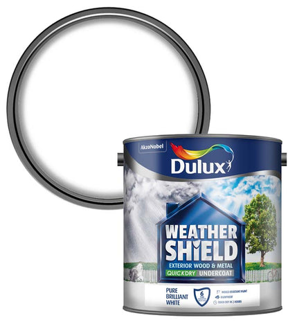 Dulux Weathershield Exterior Undercoat Pure Brilliant White 2.5L