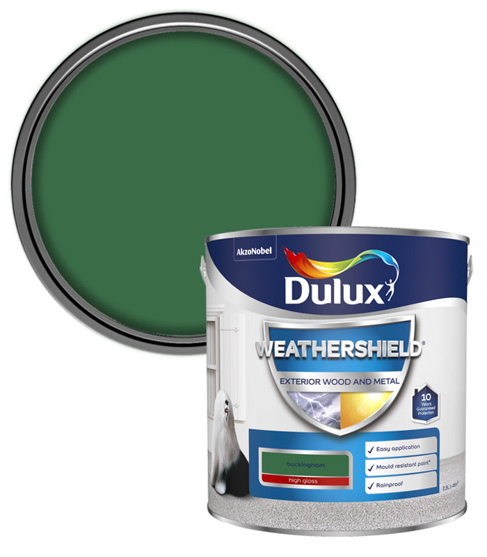 Dulux Weathershield Exterior Gloss Paint - Buckingham - 2.5L