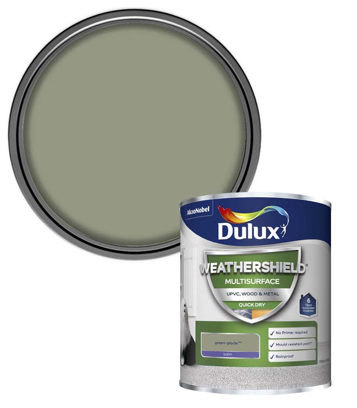 Dulux Weathershield Multi Surface Paint - Green Glade - 750ml