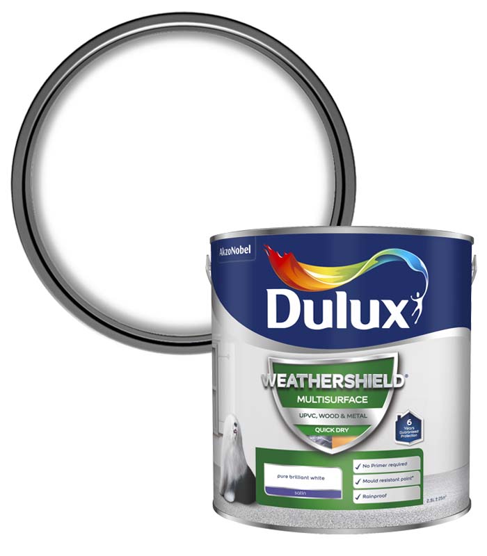 Dulux Weathershield Multi Surface Paint - White - 2.5L