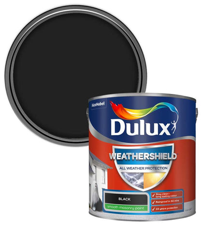 Dulux All Weather Protection Smooth Masonry - 2.5L - Black
