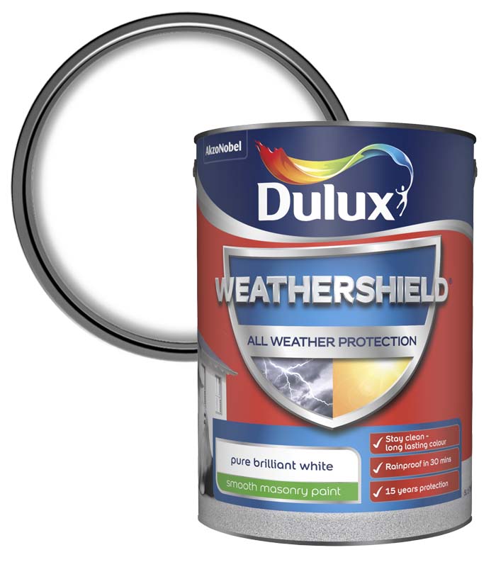 Dulux All Weather Protection Smooth Masonry - Brilliant White - 5L