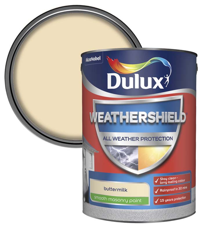 Dulux All Weather Protection Smooth Masonry - 5L - Buttermilk