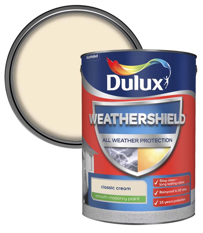 Dulux All Weather Protection Smooth Masonry - 5L - Classic Cream