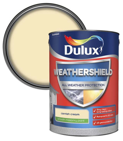 Dulux All Weather Protection Smooth Masonry - 5L - Cornish Cream
