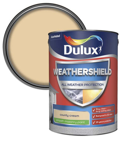 Dulux All Weather Protection Smooth Masonry - 5L - County Cream