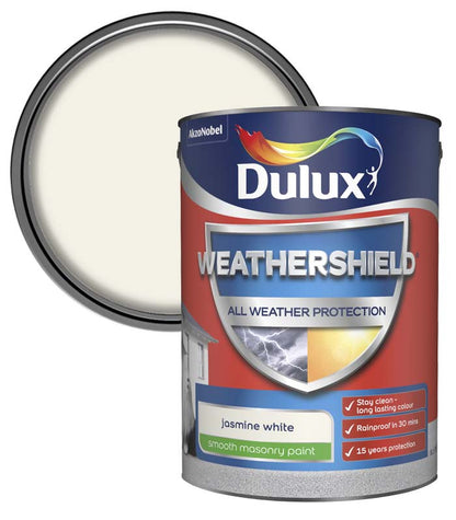Dulux All Weather Protection Smooth Masonry - 5L - Jasmine White