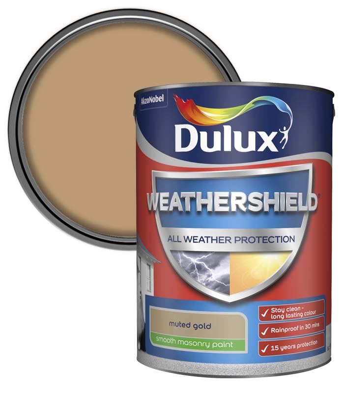 Dulux All Weather Protection Smooth Masonry - 5L - Muted Gold