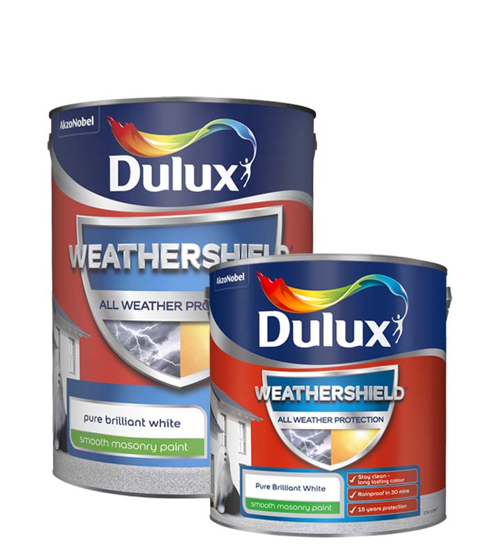 Dulux Weathershield Smooth Masonry Paint - Pure Brilliant White