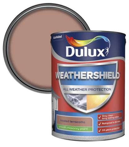 Dulux All Weather Protection Smooth Masonry - 5L - Toasted Terracotta