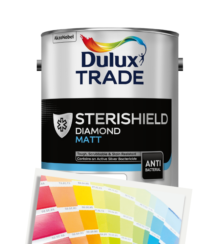 Dulux Trade Sterishield Diamond Matt 5L - Tinted Colour Match