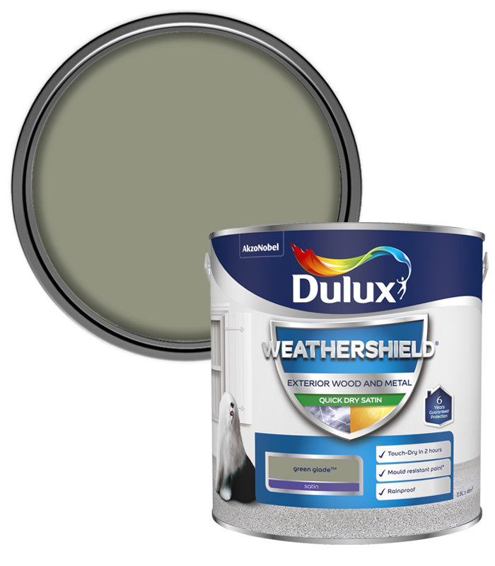 Dulux Retail Weathershield Exterior Satin Paint - Green Glade - 2.5L