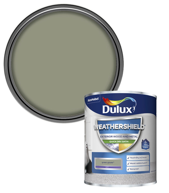 Dulux Retail Weathershield Exterior Satin Paint - Green Glade - 750ml