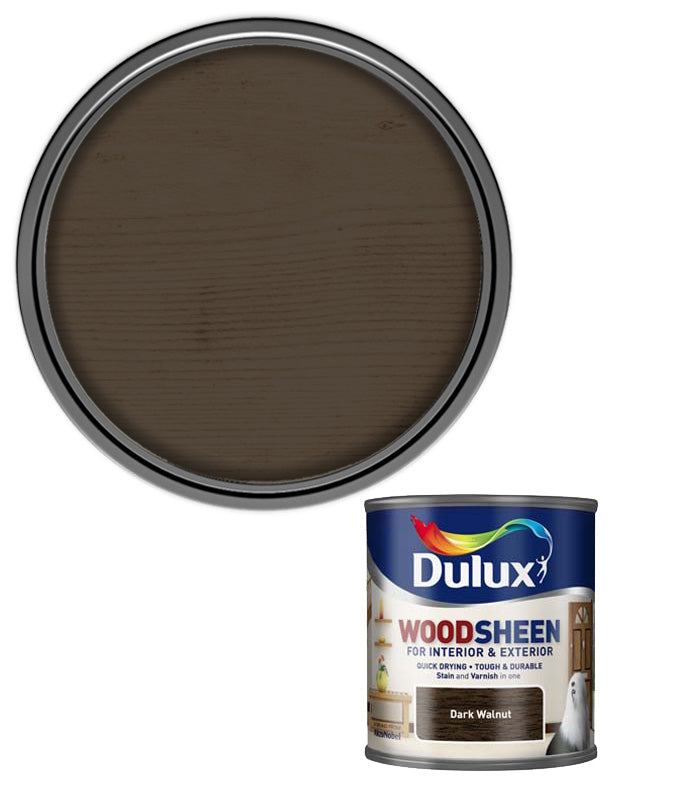Dulux Woodsheen - Interior & Exterior - Dark Walnut - 250ML