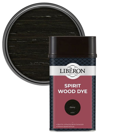 Liberon Spirit Traditional Hardwood Furniture Wood Dye - Ebony - 1 Litre