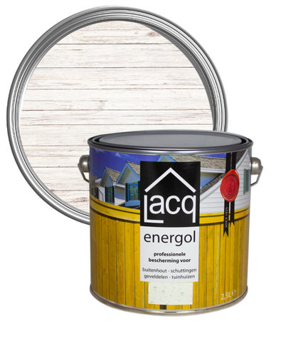 Lacq Energol Premium Wood Stain - White - 2.5 Litre