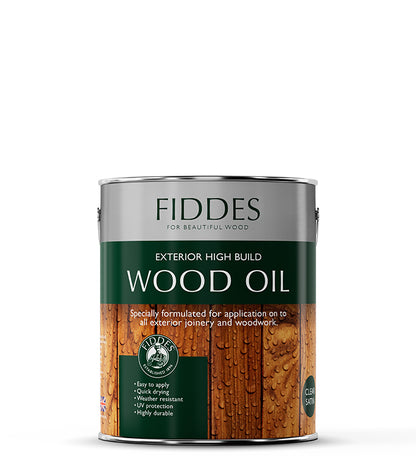 Fiddes - Exterior High Build Wood Oil - Contains UV Filters - 2.5 Litre