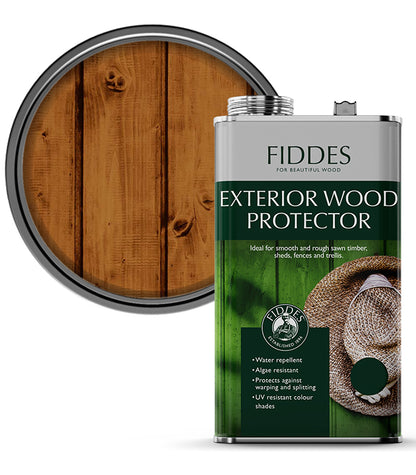 Fiddes - Exterior Wood Protector - 5 Litre - Harvest Brown