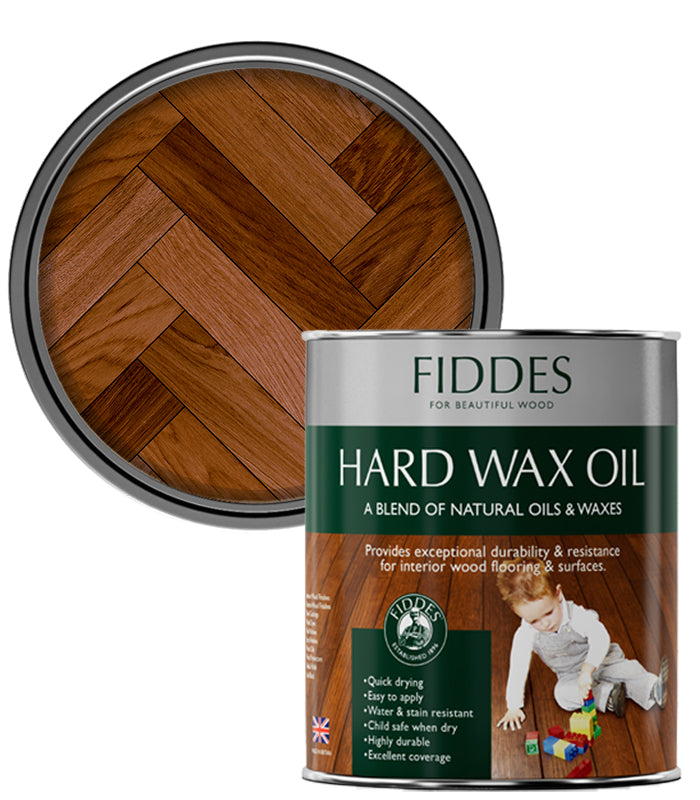 Fiddes Hard Wax Oil - 1 Litre - Dark Oak