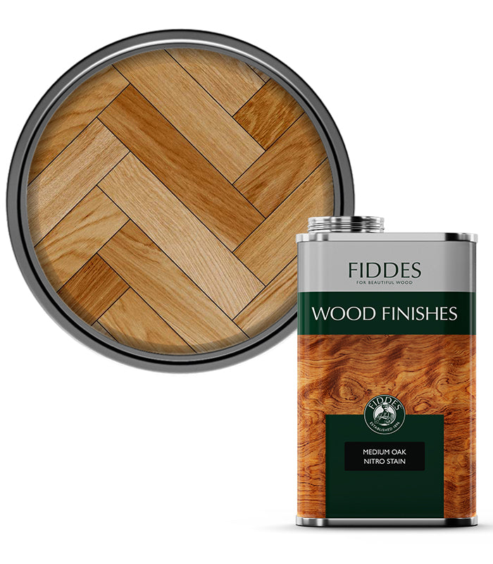 Fiddes - Nitro Floor Stain - 1 Litre - Medium Oak