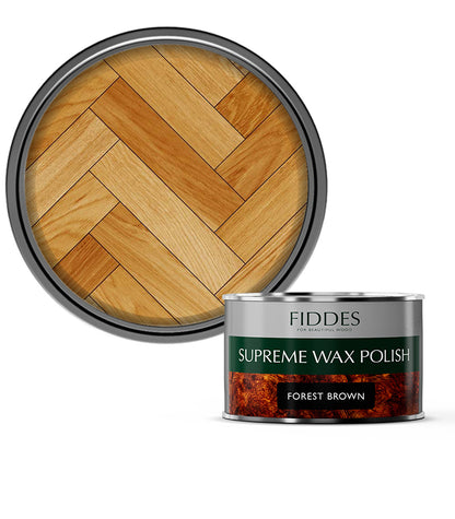 Fiddes - Supreme Furniture and Woodwork Wax Polish - 400ml - Forest Brown