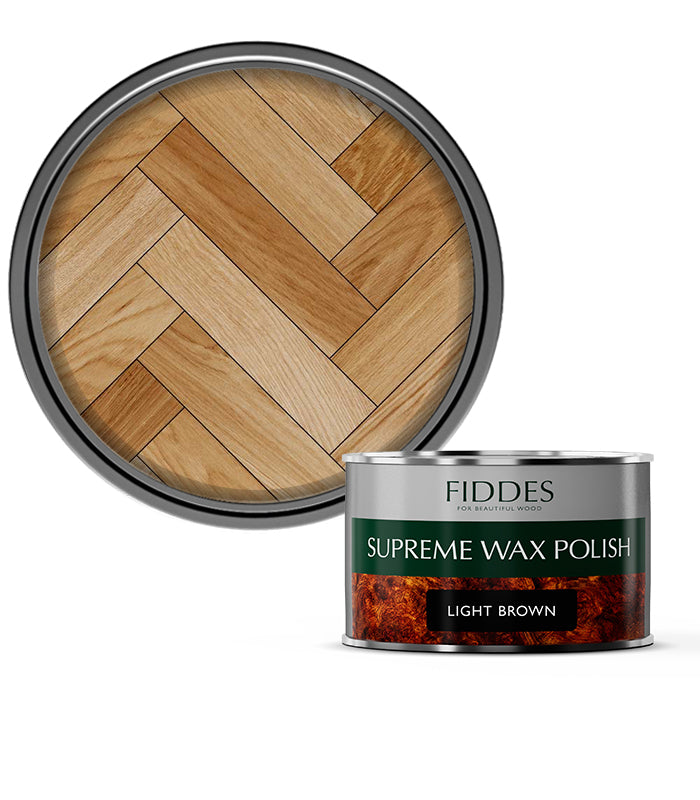 Fiddes - Supreme Furniture and Woodwork Wax Polish - 400ml - Light Brown