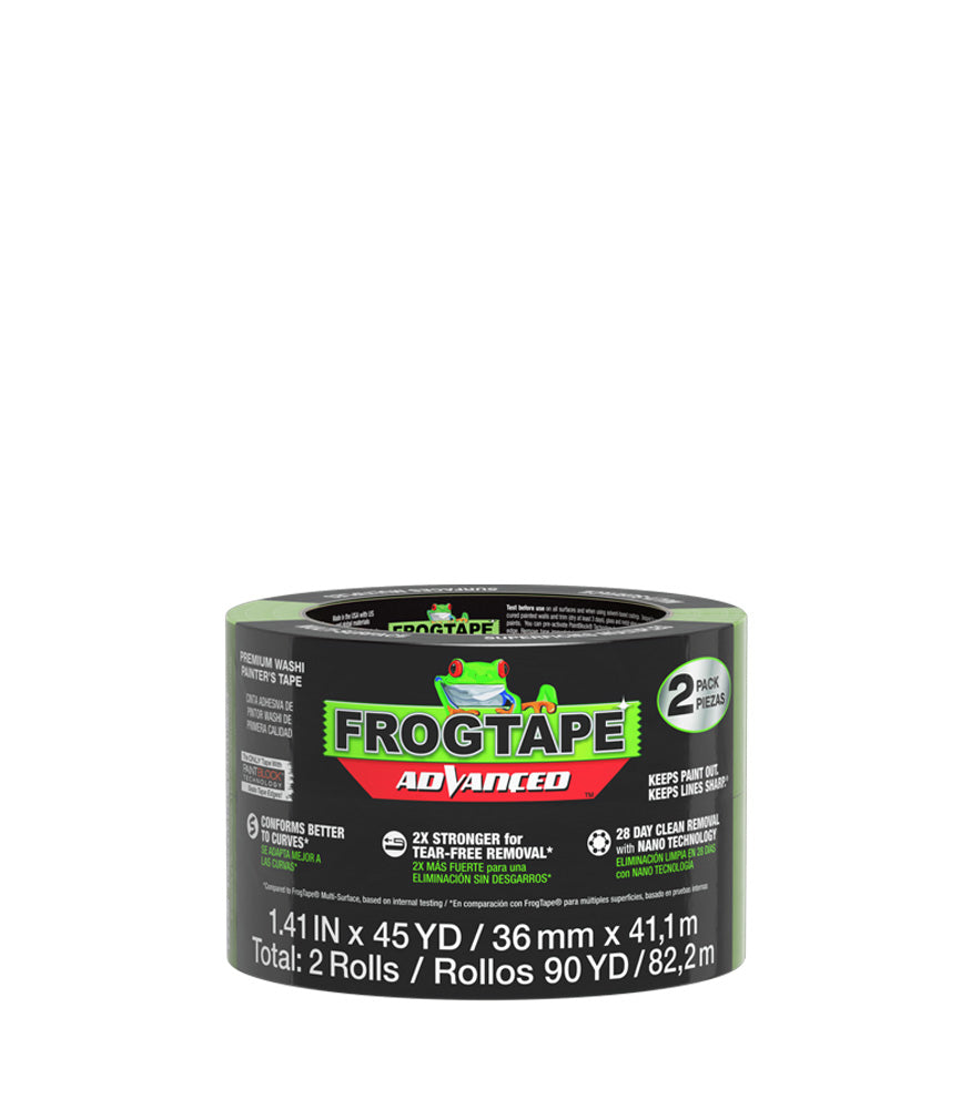 Frog Tape Advanced Multi Surface Painters Tape - 36mm x 41.1 metres - 2 Pack