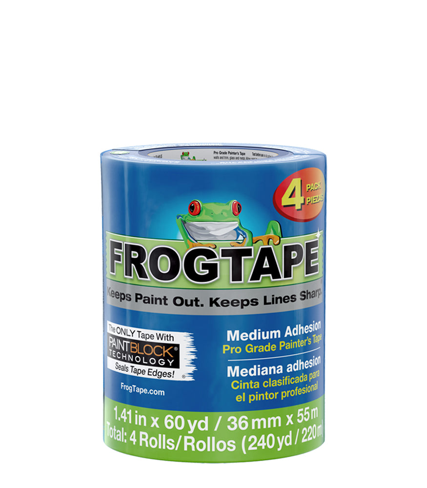 Frog Tape Pro-Grade Painters Masking Tape - 36mm x 55 metres - 4 Pack